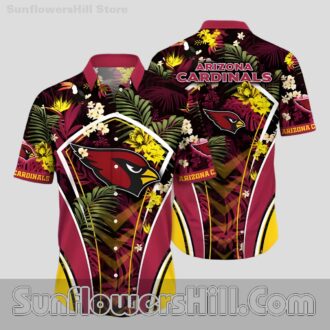 Arizona Cardinals Tropical Chevron Hawaiian Shirt for Tailgate Fans