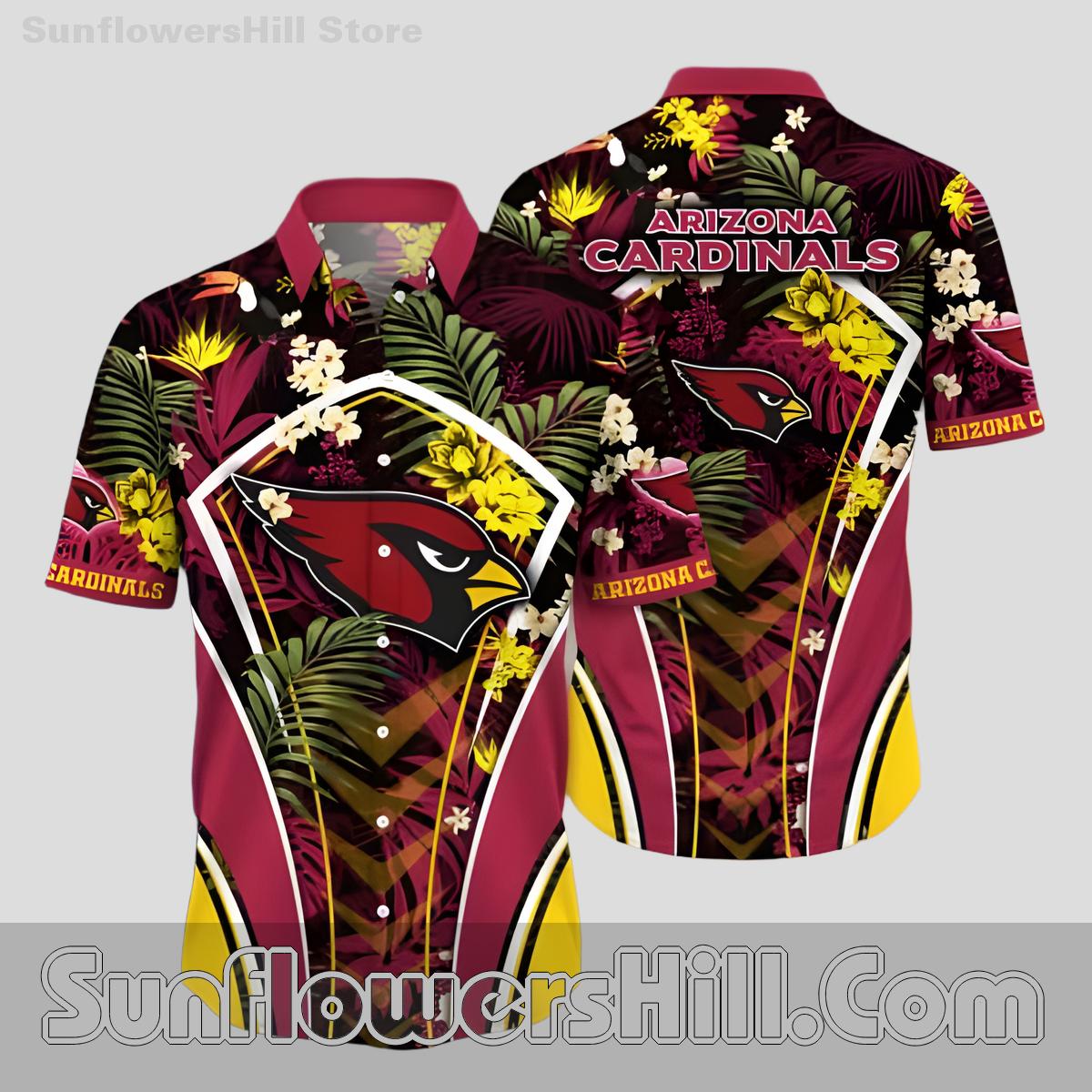 Arizona Cardinals Tropical Chevron Hawaiian Shirt for Tailgate Fans