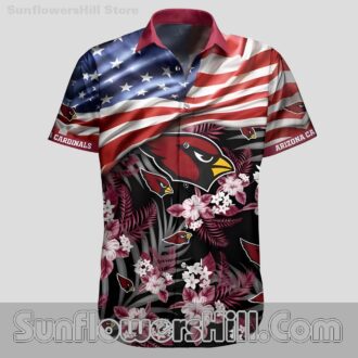 Arizona Cardinals Tropical Flag Print Unisex Shirt for Beach Weekends