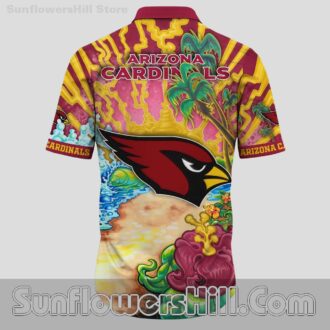 Arizona Cardinals Tropical Sunrise Short Sleeve Shirt for Vacation Vibes