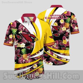 Arizona Cardinals Yellow Curve Button Up Shirt for Game Day Fans