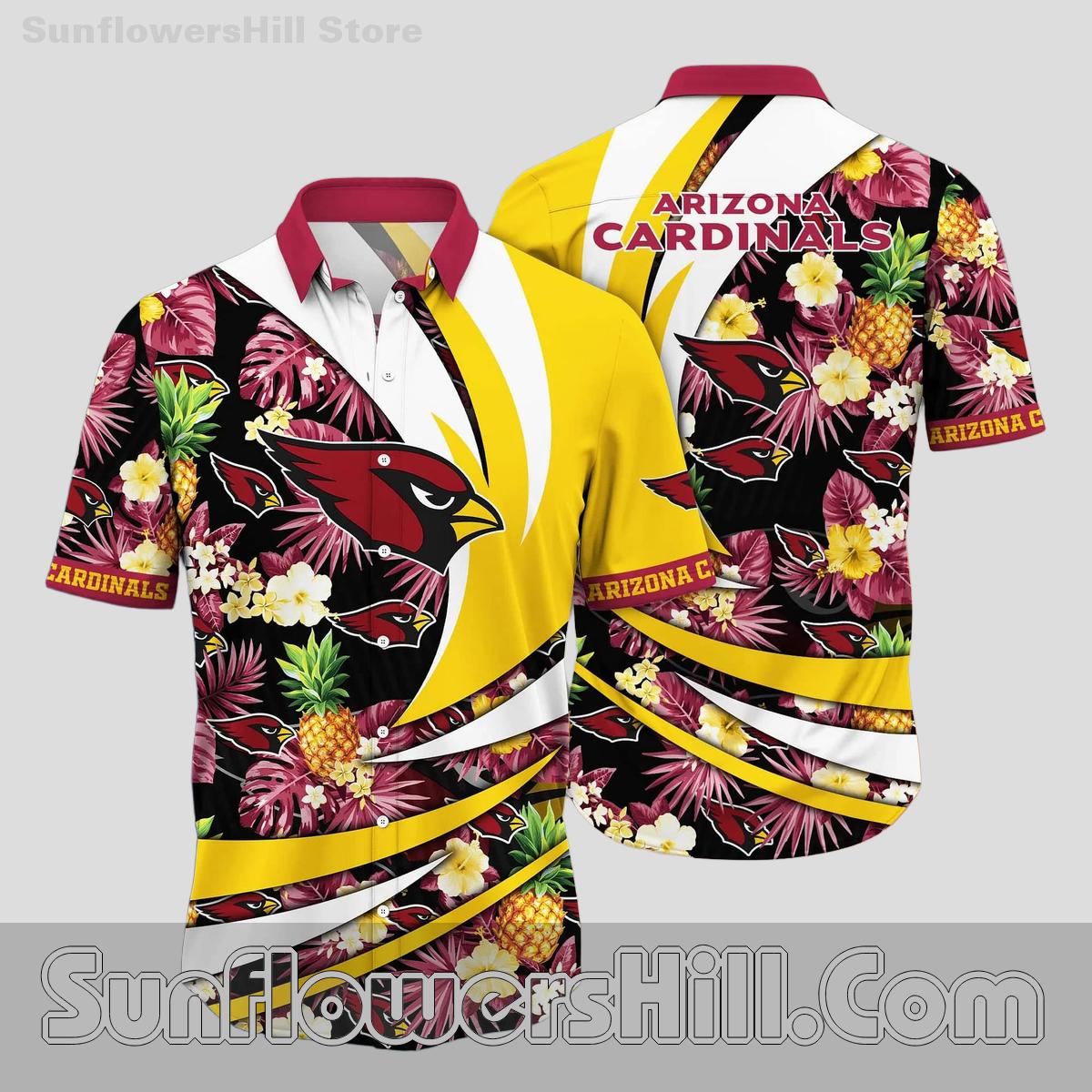 Arizona Cardinals Yellow Curve Button Up Shirt for Game Day Fans