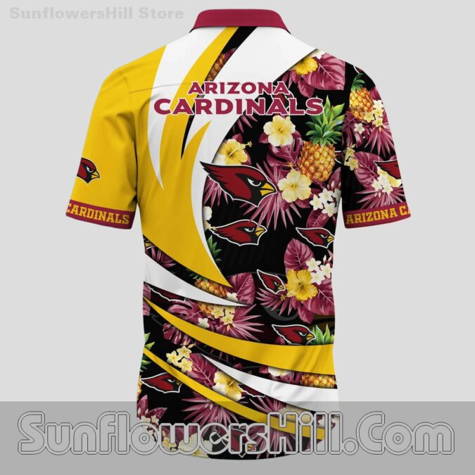 Arizona Cardinals Yellow Curve Button Up Shirt for Game Day Fans