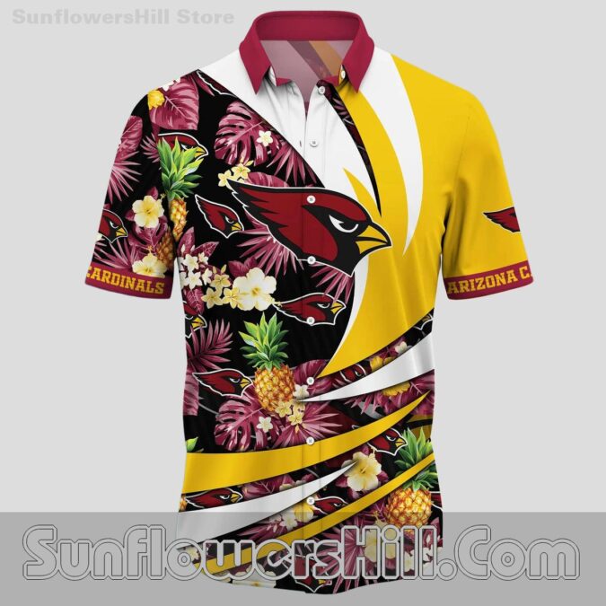 Arizona Cardinals Yellow Curve Button Up Shirt for Game Day Fans