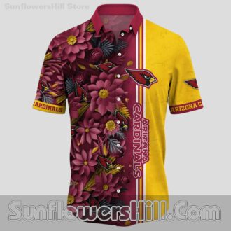 Arizona Cardinals Yellow Stripe Button Up Shirt for Backyard BBQs