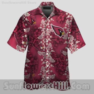 Limited Edition Arizona Cardinals Burgundy Floral Hawaiian Shirt for Tailgate Fans