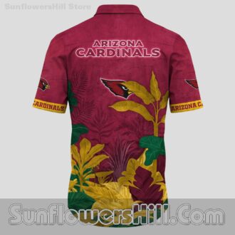 Vintage Arizona Cardinals Bold Red Leaf Casual Shirt for Football Lovers