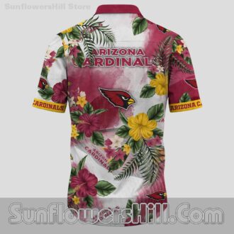 Women's Arizona Cardinals Festive Bloom Short Sleeve Shirt for Football Lovers