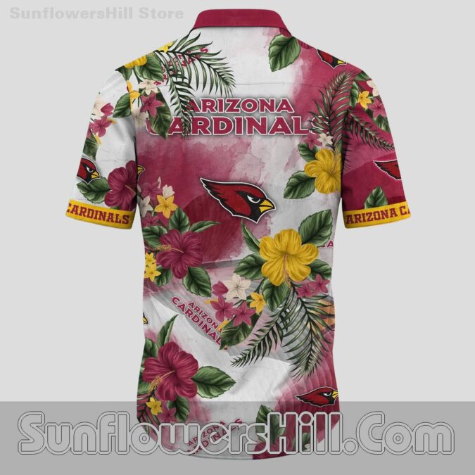Women's Arizona Cardinals Festive Bloom Short Sleeve Shirt for Football Lovers