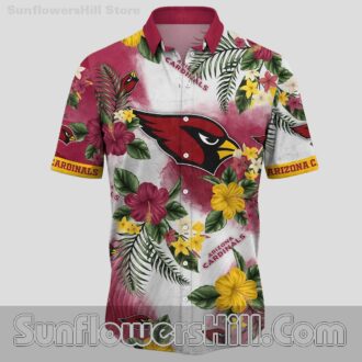 Women's Arizona Cardinals Festive Bloom Short Sleeve Shirt for Football Lovers