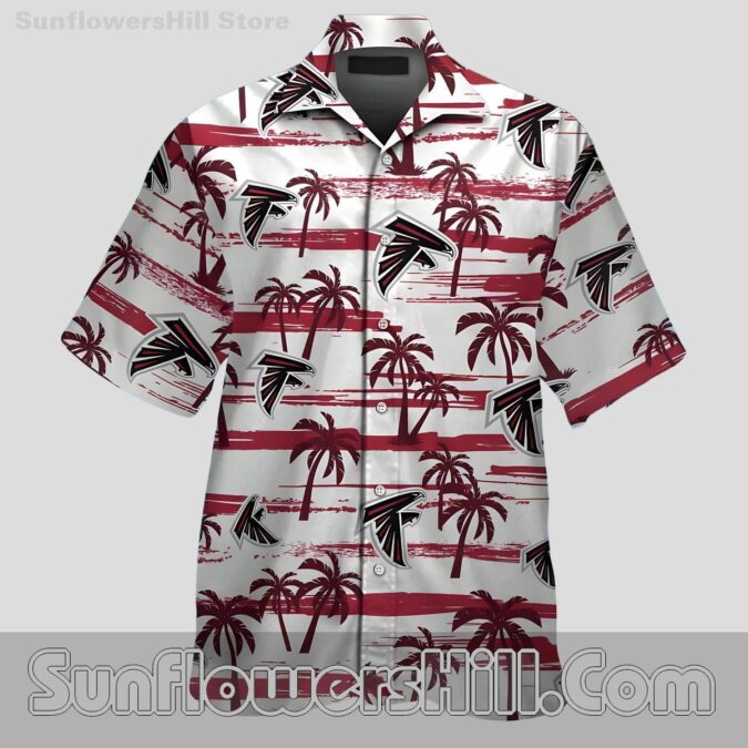 Atlanta Falcons Brushstroke Palm Casual Shirt for Football Sundays and Off Days