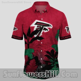 Atlanta Falcons Deep Red Unisex Hawaiian Shirt for Vacation or Everyday Wear