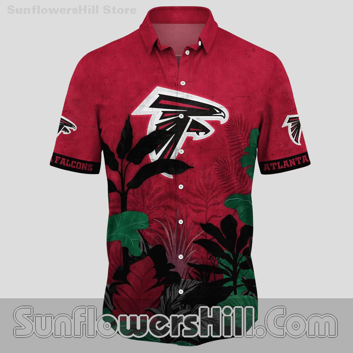 Atlanta Falcons Deep Red Unisex Hawaiian Shirt for Vacation or Everyday Wear