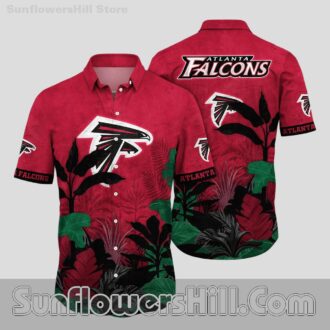 Atlanta Falcons Deep Red Unisex Hawaiian Shirt for Vacation or Everyday Wear