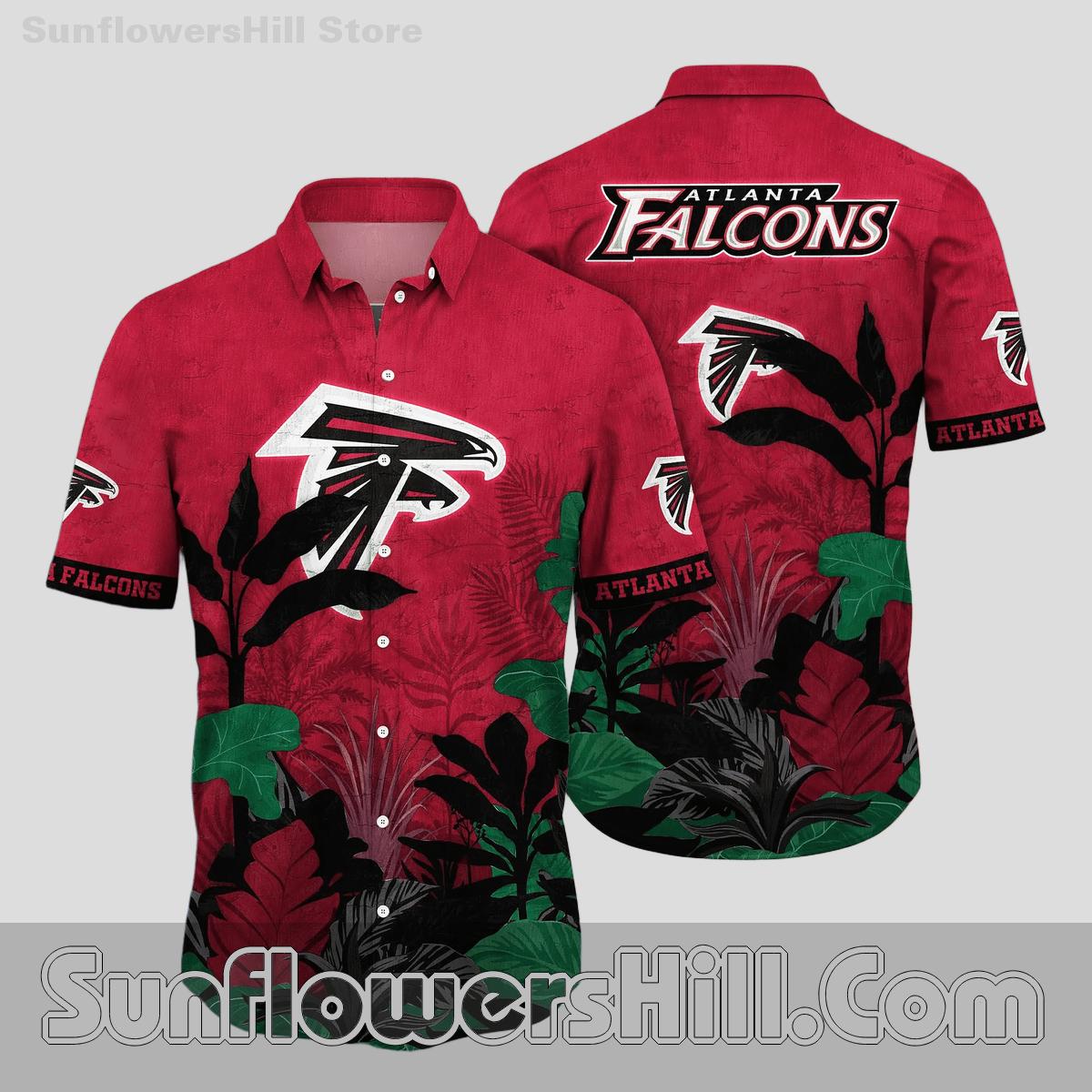 Atlanta Falcons Deep Red Unisex Hawaiian Shirt for Vacation or Everyday Wear