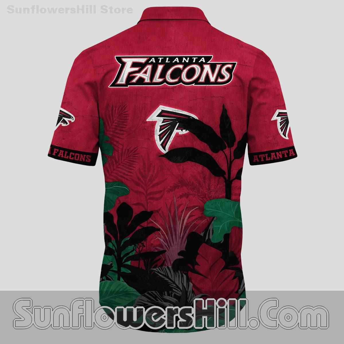 Atlanta Falcons Deep Red Unisex Hawaiian Shirt for Vacation or Everyday Wear