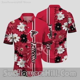 Atlanta Falcons Floral Burst Hawaiian Shirt for Game Day and Summer Fun