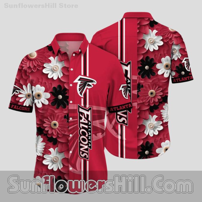 Atlanta Falcons Floral Burst Hawaiian Shirt for Game Day and Summer Fun