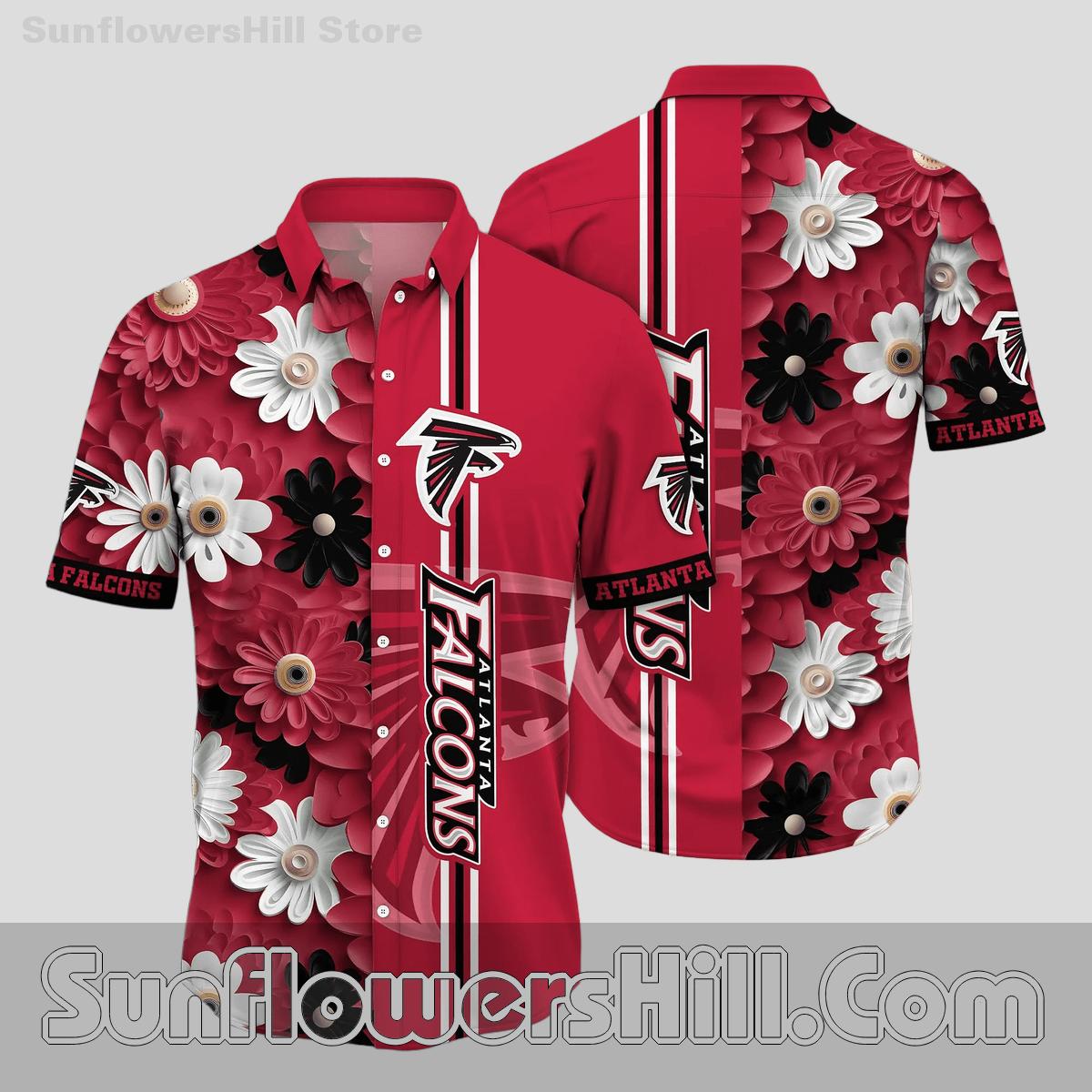 Atlanta Falcons Floral Burst Hawaiian Shirt for Game Day and Summer Fun