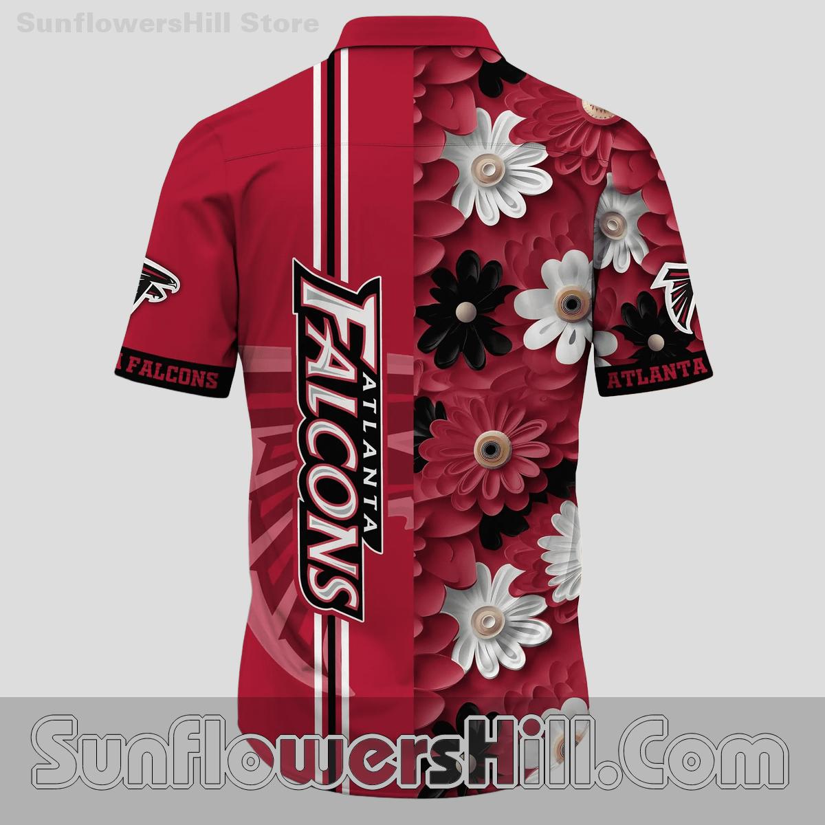 Atlanta Falcons Floral Burst Hawaiian Shirt for Game Day and Summer Fun