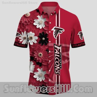 Atlanta Falcons Floral Burst Hawaiian Shirt for Game Day and Summer Fun