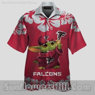 Atlanta Falcons Grogu Button Up Shirt for Football Fans and Families