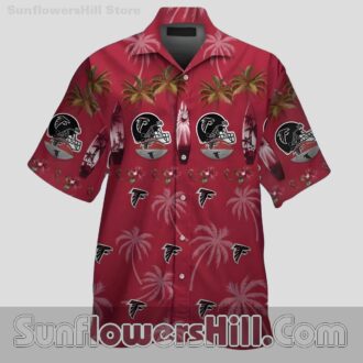 Atlanta Falcons Helmet Print Relaxed Fit Shirt for Football Dads and Friends