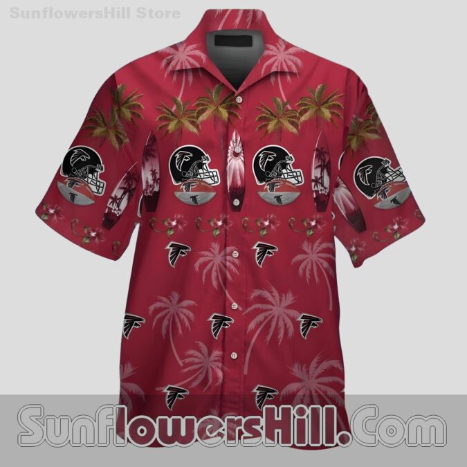 Atlanta Falcons Helmet Print Relaxed Fit Shirt for Football Dads and Friends