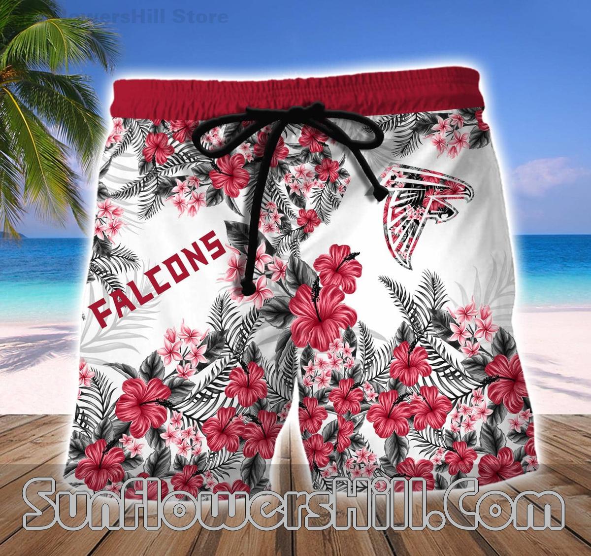 Atlanta Falcons Hibiscus Print Matching Set for Game Day and Poolside Parties