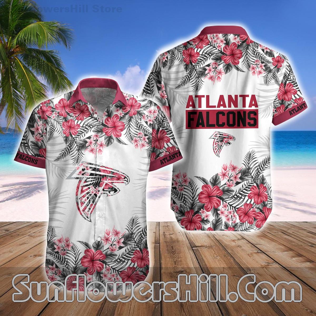 Atlanta Falcons Hibiscus Print Matching Set for Game Day and Poolside Parties