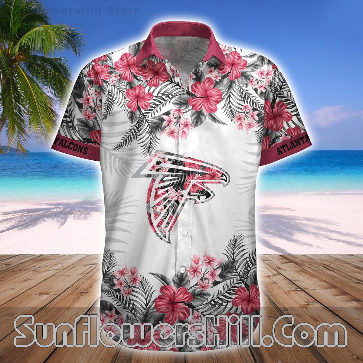 Atlanta Falcons Hibiscus Print Matching Set for Game Day and Poolside Parties