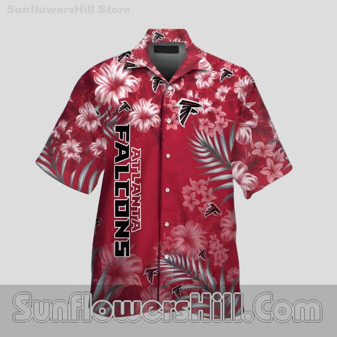 Atlanta Falcons Hibiscus Red Hawaiian Shirt for Beach Trips and Fans