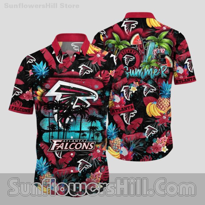 Atlanta Falcons Love Summer Shirt with Tropical Fruit for Vacation and Relaxing Days