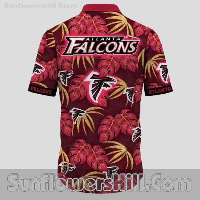 Atlanta Falcons Monstera Golden Leaf Casual Shirt for Summer Game Day Fans