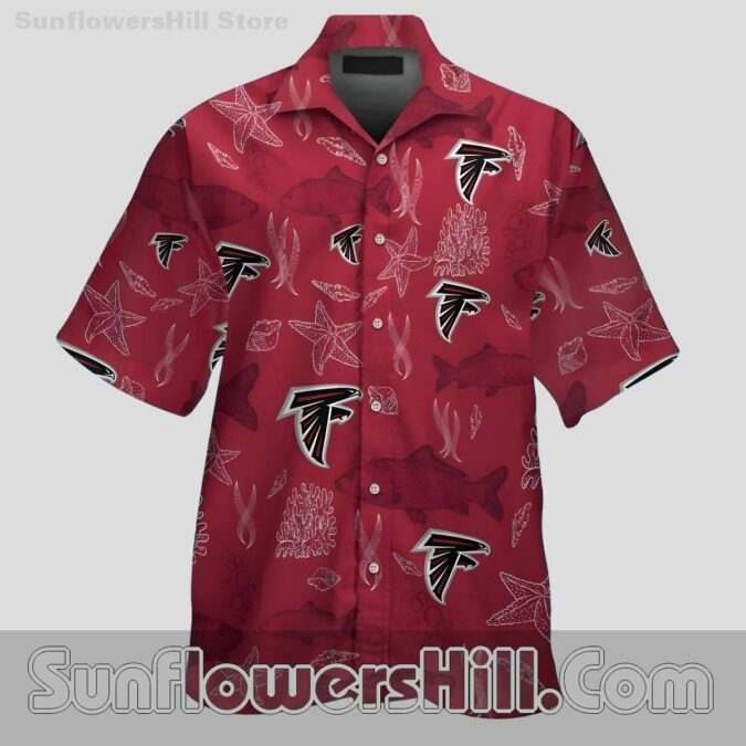 Atlanta Falcons Ocean Life Casual Shirt for Game Day or Cruise Vacation