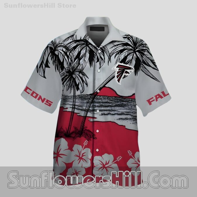Atlanta Falcons Ocean View Button Up Shirt for Summer Tailgates
