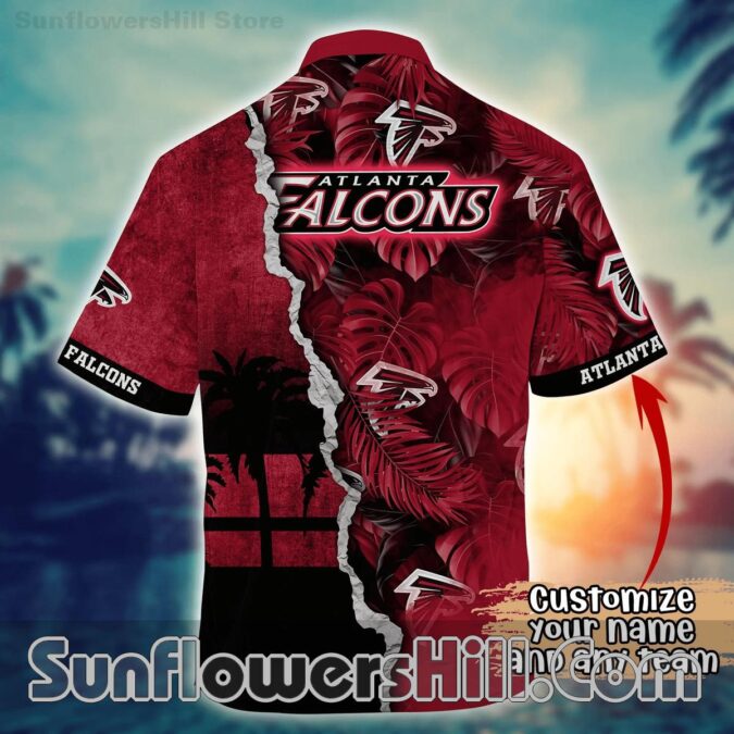 Atlanta Falcons Palm Shadow Casual Shirt for Sporty Dads and Backyard Fun
