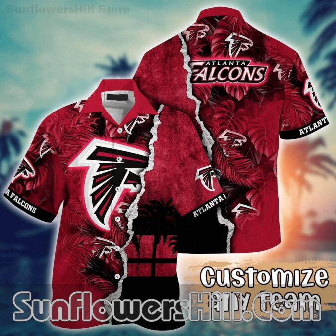 Atlanta Falcons Palm Shadow Casual Shirt for Sporty Dads and Backyard Fun
