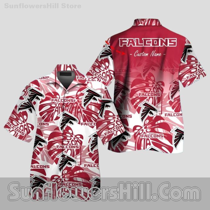 Atlanta Falcons Red Monstera Hawaiian Shirt for Game Day Vibes