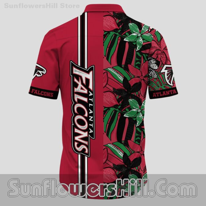 Atlanta Falcons Split Floral Button Up Unisex Shirt for Road Trips and Game Day Fans