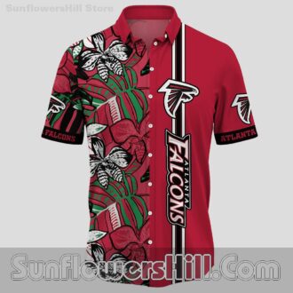 Atlanta Falcons Split Floral Button Up Unisex Shirt for Road Trips and Game Day Fans