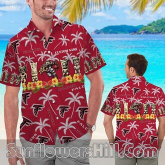 Atlanta Falcons Tiki Paradise Short Sleeve Shirt for Football Loving Dads