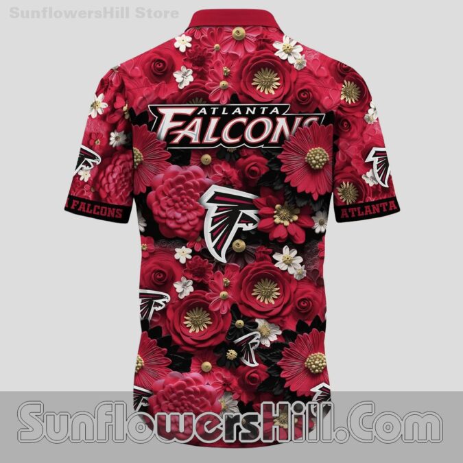 Atlanta Falcons Tropical Button Down Shirt for Family Vacation or Everyday Wear
