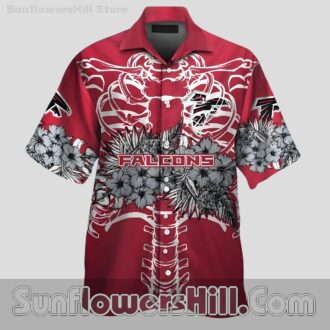 Atlanta Falcons Bold Spine Print Casual Shirt for Beach Days and Stadium Trips
