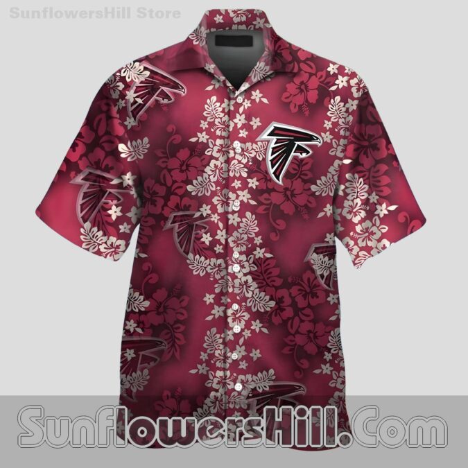 Hawaiian Atlanta Falcons Tropical Shirt Short Sleeve Button Up