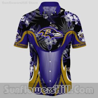 Baltimore Ravens Bold Wave Casual Shirt for Beach Parties and BBQs