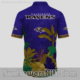 Baltimore Ravens Forest Vibe Aloha Shirt for Tailgates and Travel