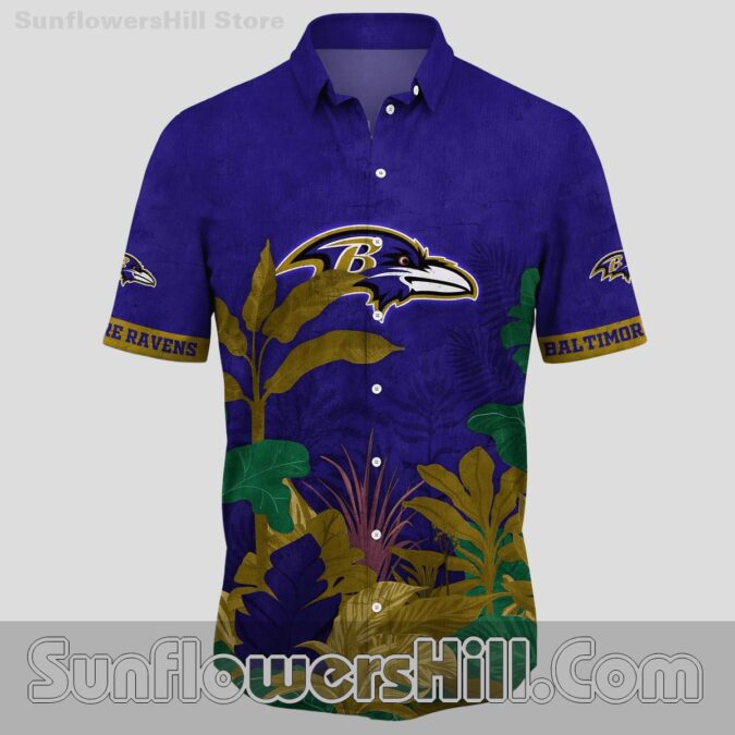 Baltimore Ravens Forest Vibe Aloha Shirt for Tailgates and Travel
