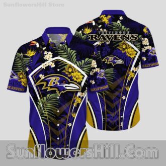 Baltimore Ravens Jungle Toucan Casual Shirt for Vacation or Weekend Wear