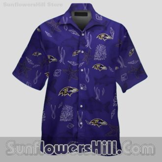 Baltimore Ravens Ocean Starfish Hawaiian Shirt for Summer Beach Days